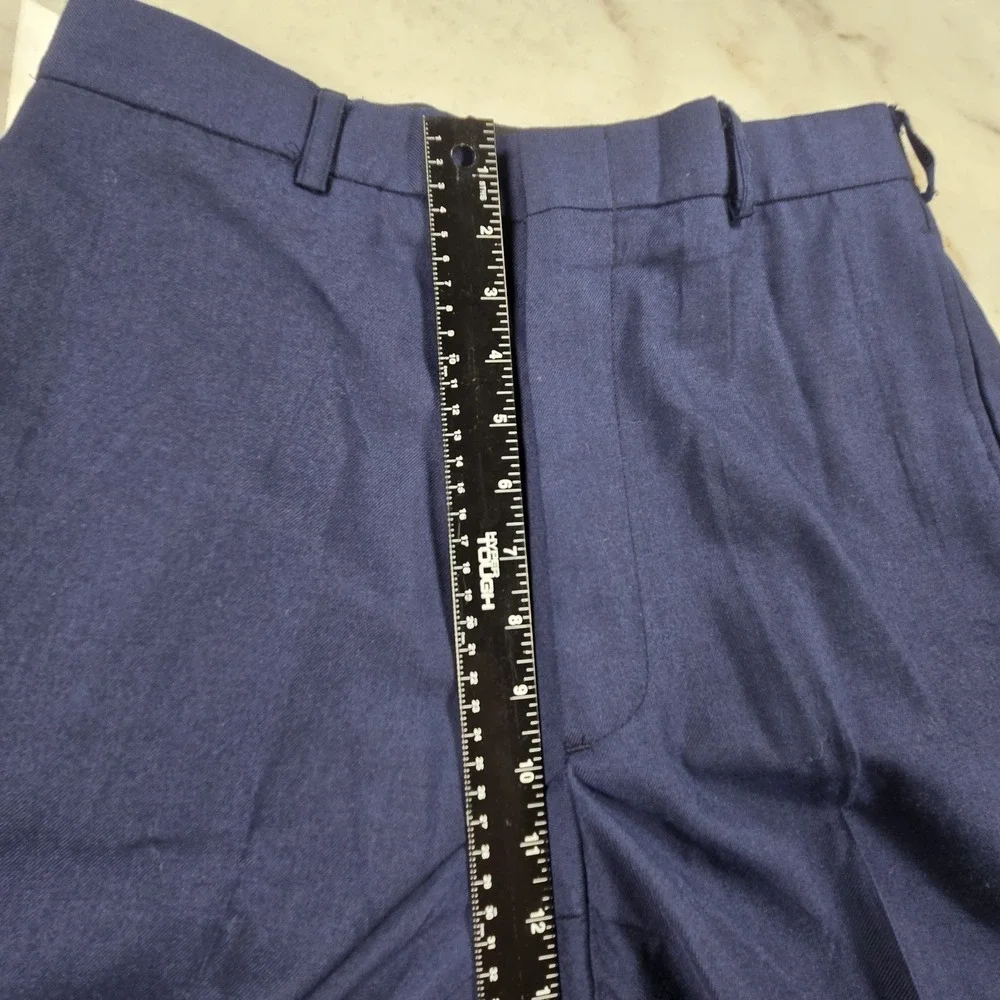 DLA Military Dress Trousers Men 31R Navy Blue Defense Logistics Agency Poly/Wool
